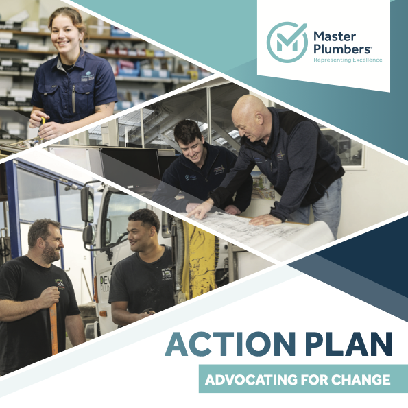 Front cover of the Master Plumbers 2026 Action Plan document