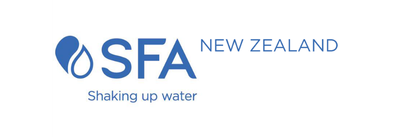 SFA New Zealand, shaking up water logo